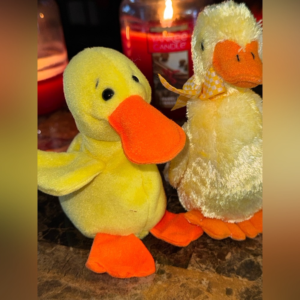 🦆 TY Beanie Baby Duck Lot Quackers & Duck-e (4 Total) - Picture 3 of 10